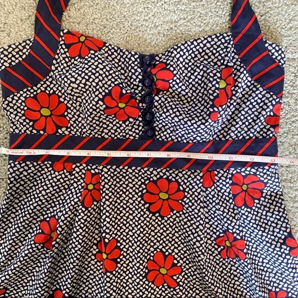 Anthropologie Odille Retro Floral Halter Top - Picture 10 of 12